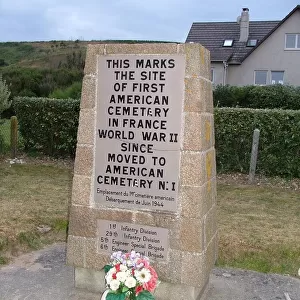 First American Cemetery Marker Omaha Beach