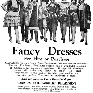 Gamages Fancy Dress advertisement