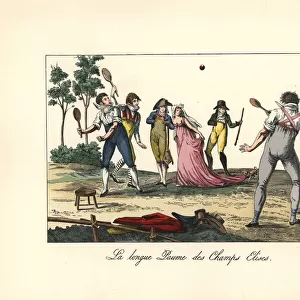 The game of tennis on the Champs Elysees, 19th century