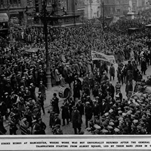 General Strike 1926 - procession in Manchester