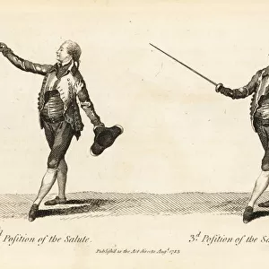 Gentlemen fencers in the second and third