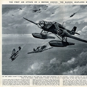 German seaplane attack on British convoy by G. H. Davis
