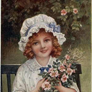 Girl With Flowers 1916