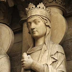 Gothic Art. France. Paris. Sculpture on the facade of Notre