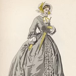 Grey Dress 1850S