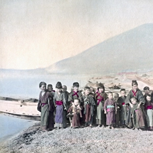 Group of children Japan circa 1880s