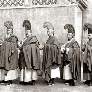 Group of monks, China circa 1890