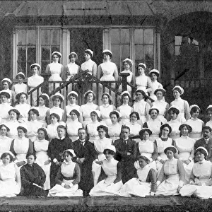 Group of nurses and hospital staff
