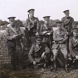 Group photo, B Squadron, Hampshire Carabiniers, WW1
