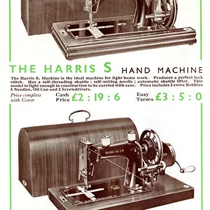 Harris Sewing Machine, Modelss and No. 1H