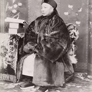 High ranking Chinese official in fur coat, China