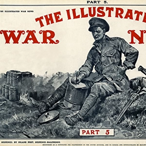 Illustrated War News front cover, soldier writing letter