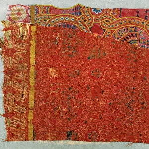 Islamic art. Spain. 12th-13th c. Tissue of La Seu d Urgell