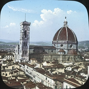 Italy - Florence - Cathedral and Campanile from Palazzo Vecc