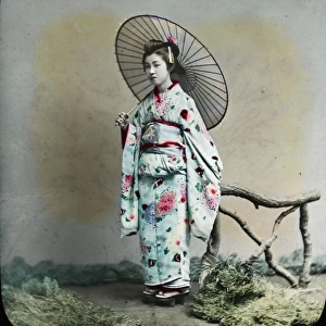 Japan - lady wearing kimono