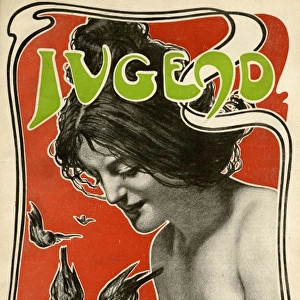 Jugend front cover, naked woman feeding birds