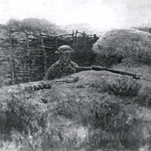 Front Line at Early Morning, Harvey Dunn, WW1