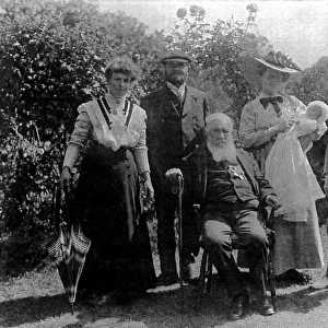 Malby family group photo in their garden
