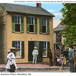 Mark Twain at his boyhood home, Hannibal, Missouri, USA