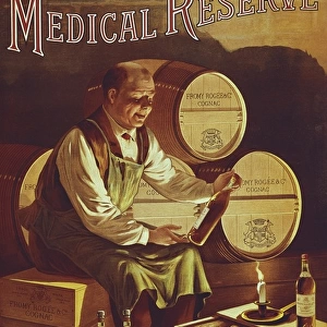 Medical Reserve Cognac. Advertisement poster of