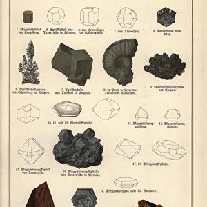 Metals including magnetic iron ore, pyrite, bloodstone, etc