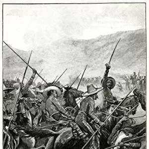 The Mexican Lancers charge the Illinois Soldiers 1847
