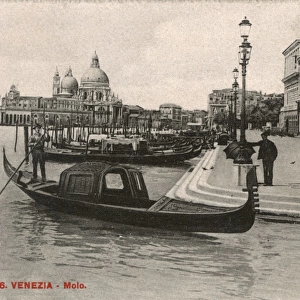 The Molo, Venice, Italy - with covered Gondola