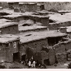 Morocco - Asni - Berber Village of mudbrick houses