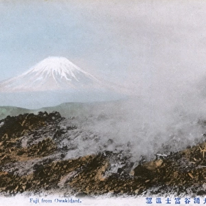 Mount Fuji, Japan - View from Owakidani - rising steam