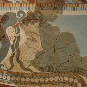 Mycenaean art. Greece. Fresco depicting a female figure