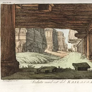 North-east view of the Kailasa temple, Ellora