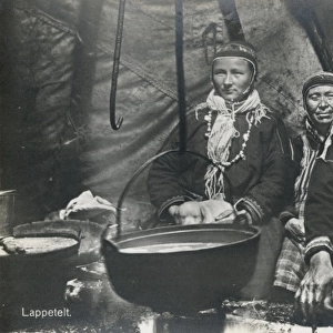 Norway - Sami Family in their tent