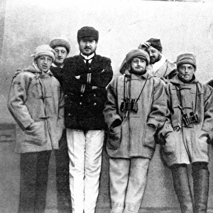 Officers of the Dreadnought wearing war winter kit for active service