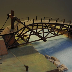 Parabolic bridge. Model by Ermenegildo Menighetti, 1952-1953