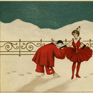 Pierrot & pierette in red