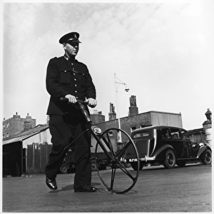 Policeman and Beat Wheel