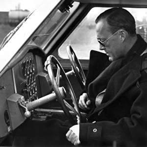 Prince Bernhard of The Netherlands at the controls
