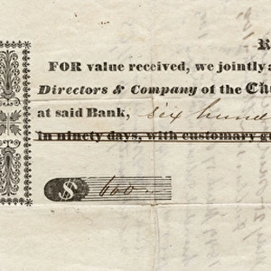 Promissory note, Keene Cheshire Bank, New Hampshire, USA