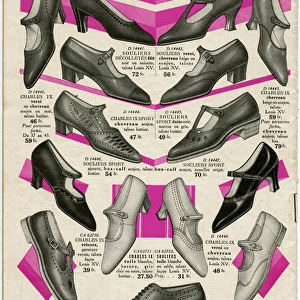 Range of buckled womens shoes 1928