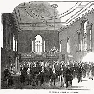 Reception room at the Town Hall, Cambridge Date: June 1845