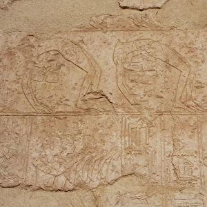 Relief depicting contortionists dancers. Temple of Hatshepsu