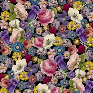 Repeating Pattern - Floral Assemblage of flowers