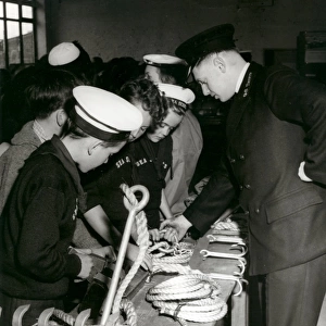 River Police instructing Sea Scouts, London