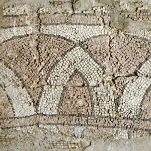 Roman Art. Mosaic in the courtyard of the Butrint Museum. De