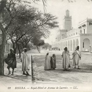 Royal Hotel and Avenue de Lacroix at Biskra, Algeria
