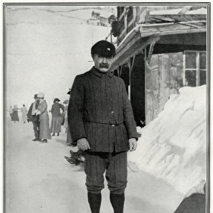 Rudyard Kipling skating at Engelberg