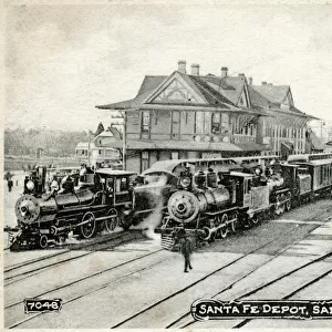 Santa Fe Depot, train station, San Bernardino, California