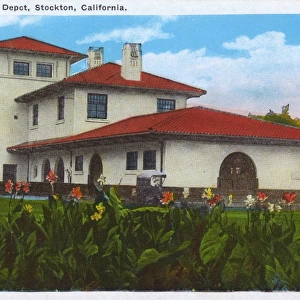 Santa Fe Railroad Depot, Stockton, California, USA