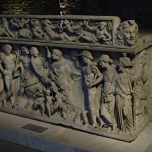 Sarcophagus depicting Dionysus and his wife, Ariadne. Rome