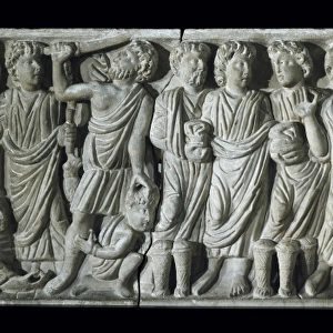 Front of the sarcophagus of Layos with a depiction